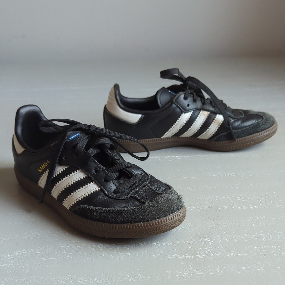 Adidas Sambas Kids size 13 Black White Unisex - Picture 1 of 7